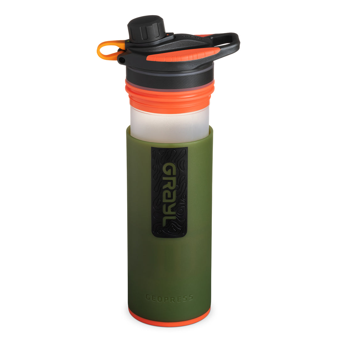 Best top rated Grayl GeoPress Filter and Purifier Water Bottle - 24 Fluid Ounces / Nature Edition / Purifying Press View / Oasis Green
