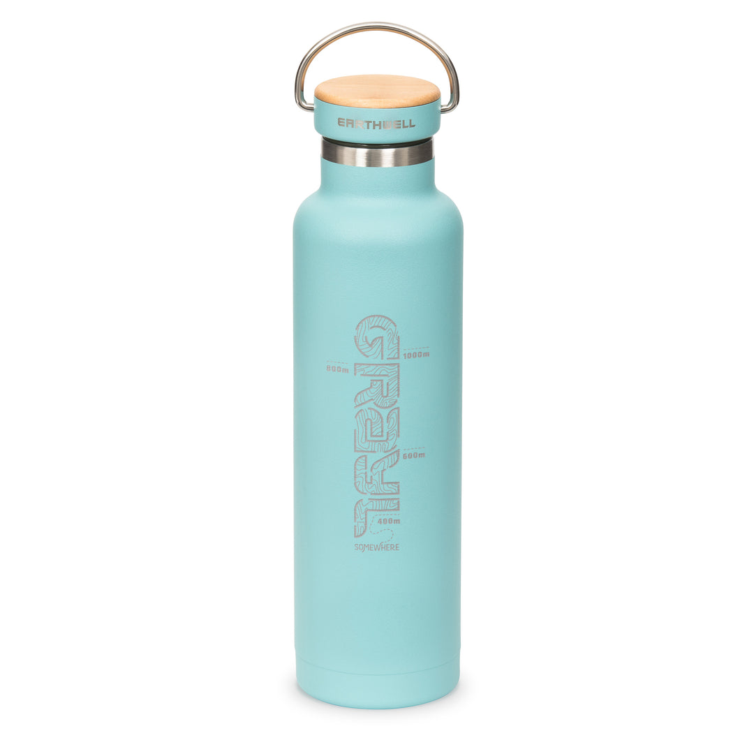  Earthwell® xGrayl 22oz Woodie™ Bottle / Aqua Blue