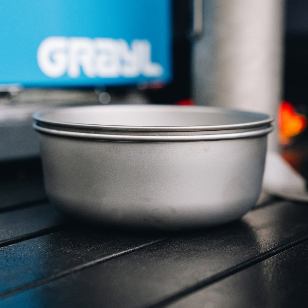 Save space and nest your Grayl® Titanium Bowls and Plates.